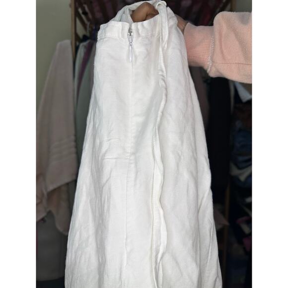 Madewell Embroidered Eyelet Tie Back Cami Midi Dress Size 10 White - Picture 11 of 15